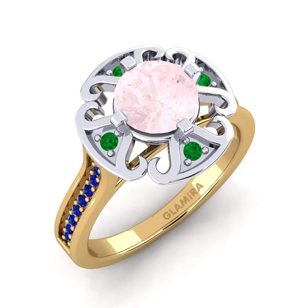 14k Yellow & White Gold Engagement Ring Darlia
