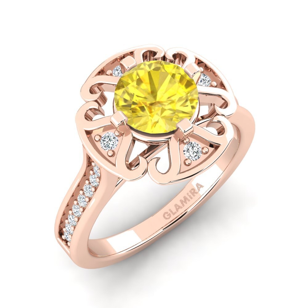 Yellow Sapphire Engagement Ring Darlia