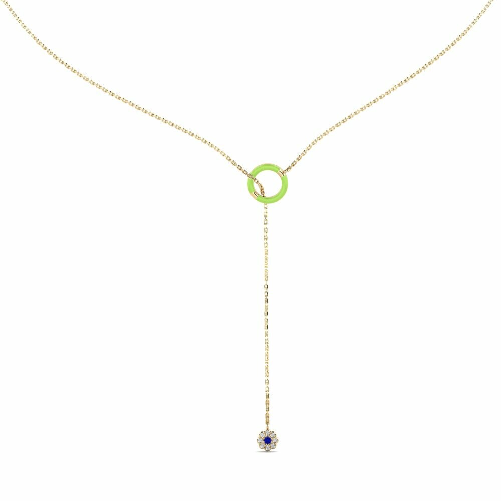 Vàng 18K Đá Sapphire Dây chuyền nữ Daroan