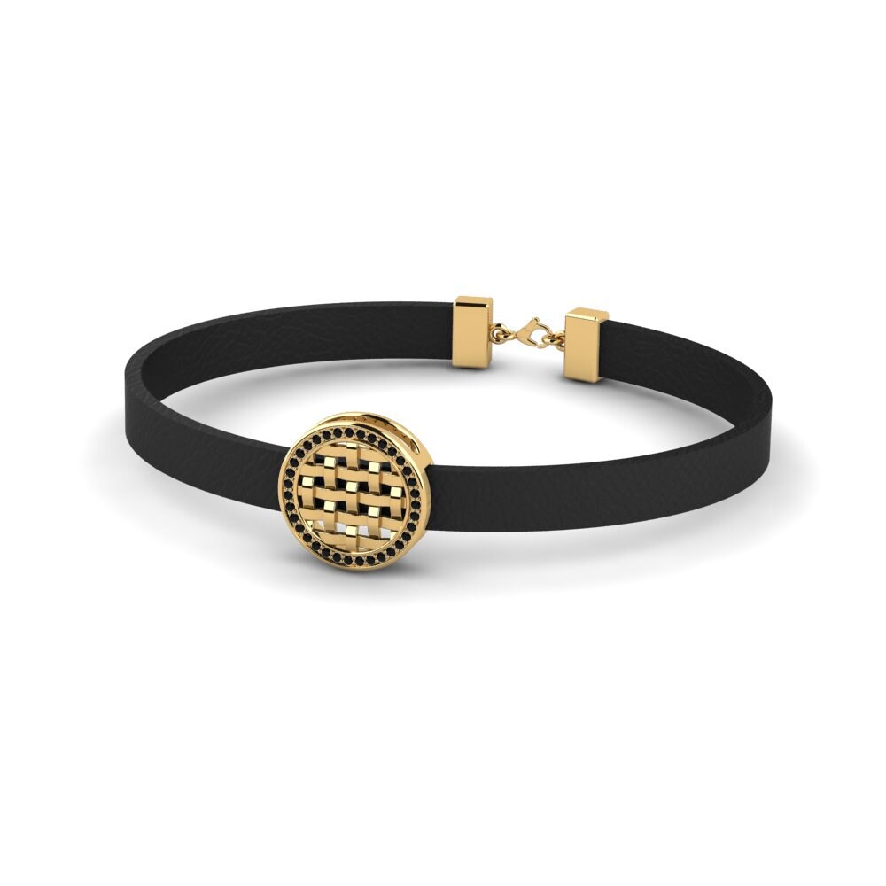 9ct Yellow Gold Black Onyx Men's Bracelet Darren