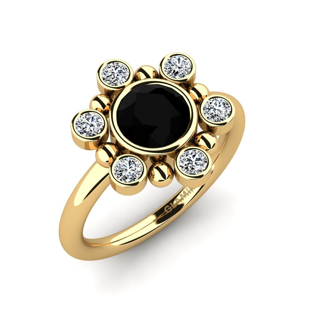 Black Onyx Engagement Ring Dartver