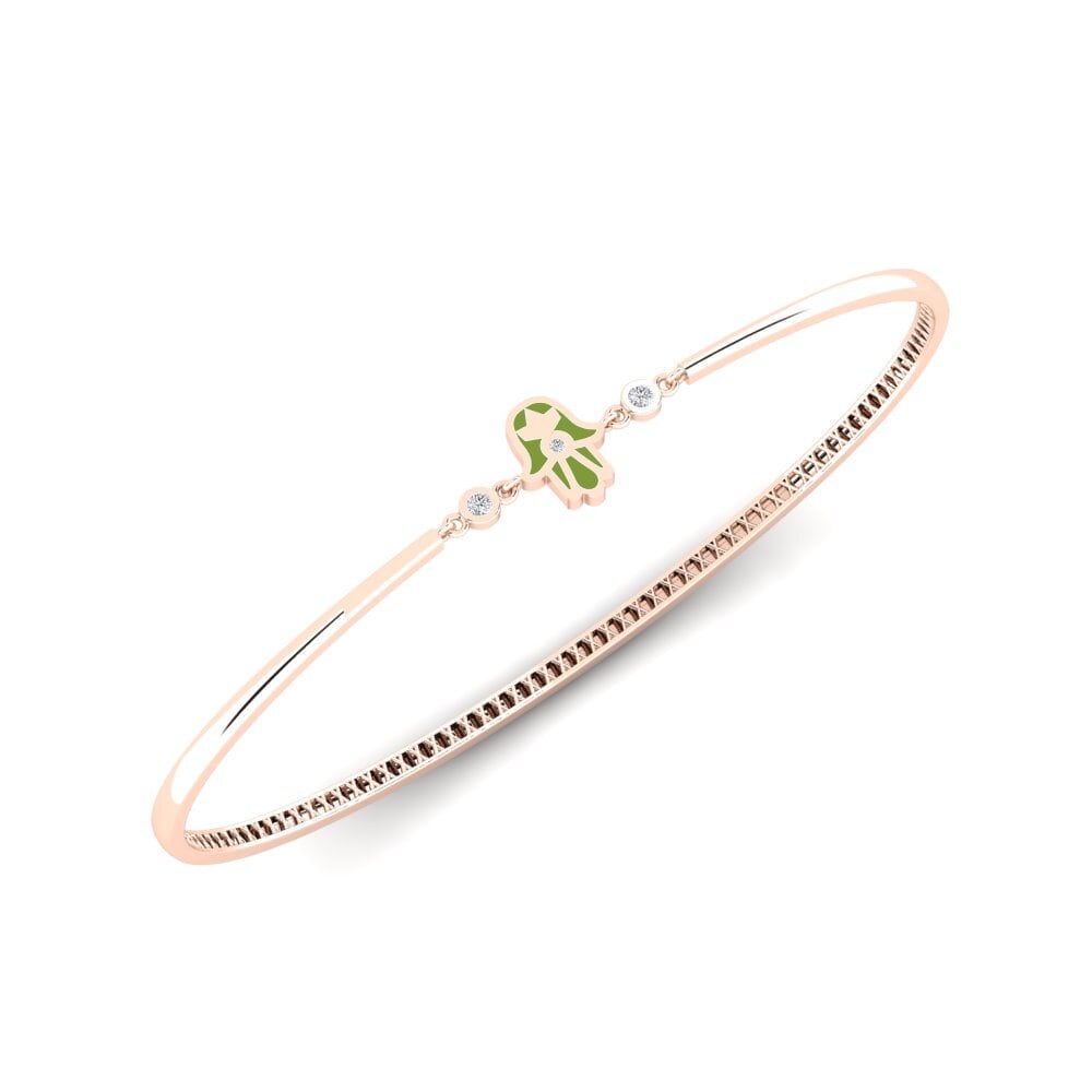 9k Oro Rosa Pulsera de palma Datsva