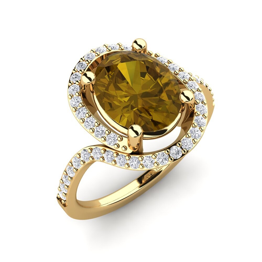 Brown Zircon Engagement Ring Daulina