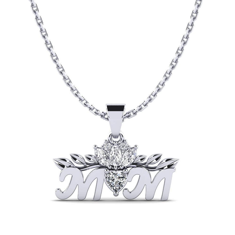 Weiß-Silber Zirkonia Damen anhänger Davina