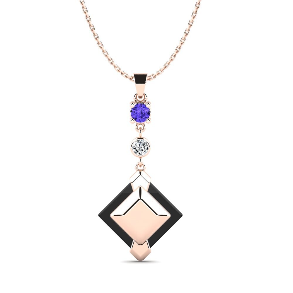 9ct Rose Gold Tanzanite Women's Pendant Davsiy