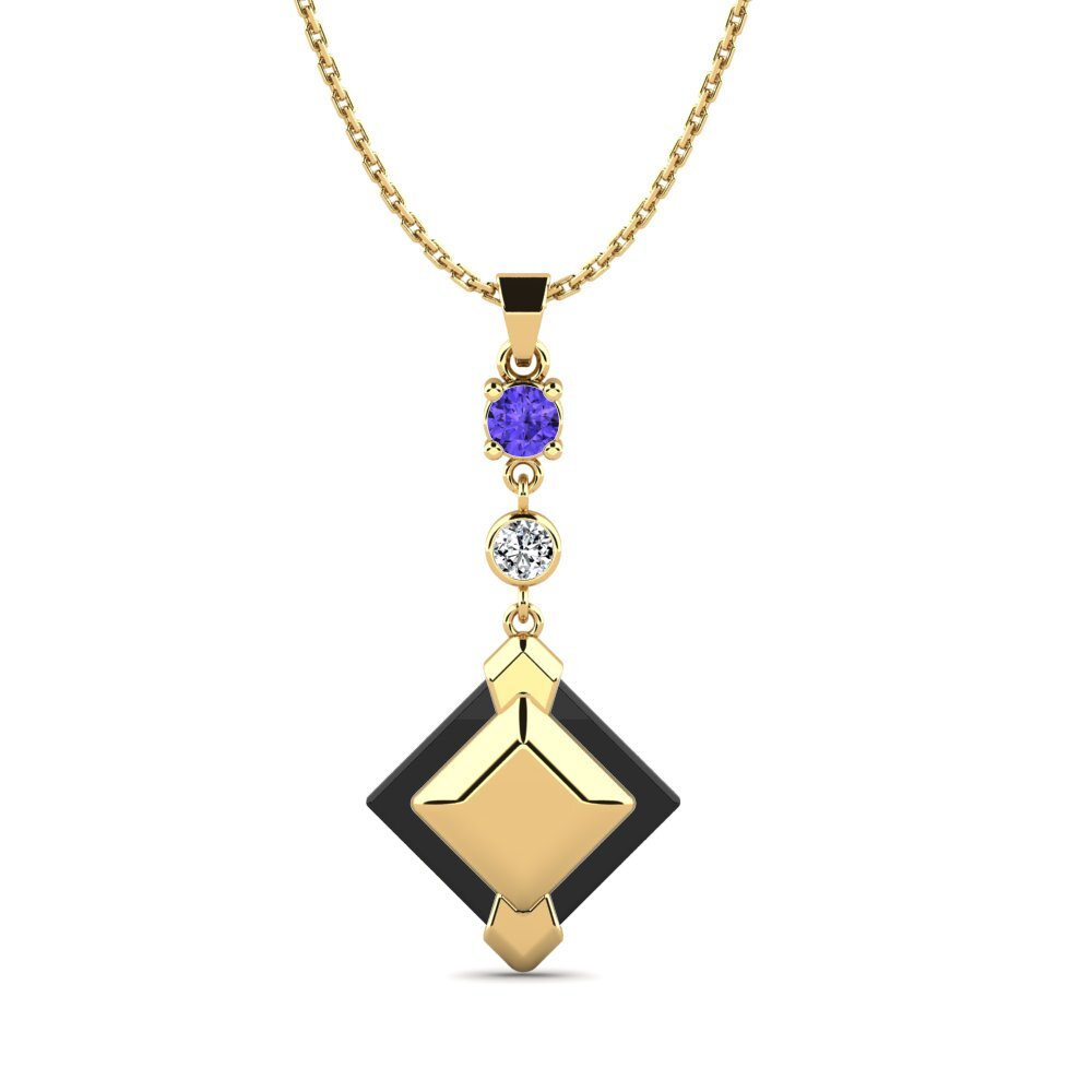 14ct Yellow Gold Tanzanite Women's Pendant Davsiy