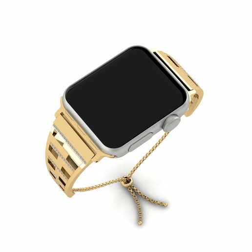 Dây đai Apple Watch® Daydate - B Stainless Steel / 585 Yellow Gold & Đá Swarovski