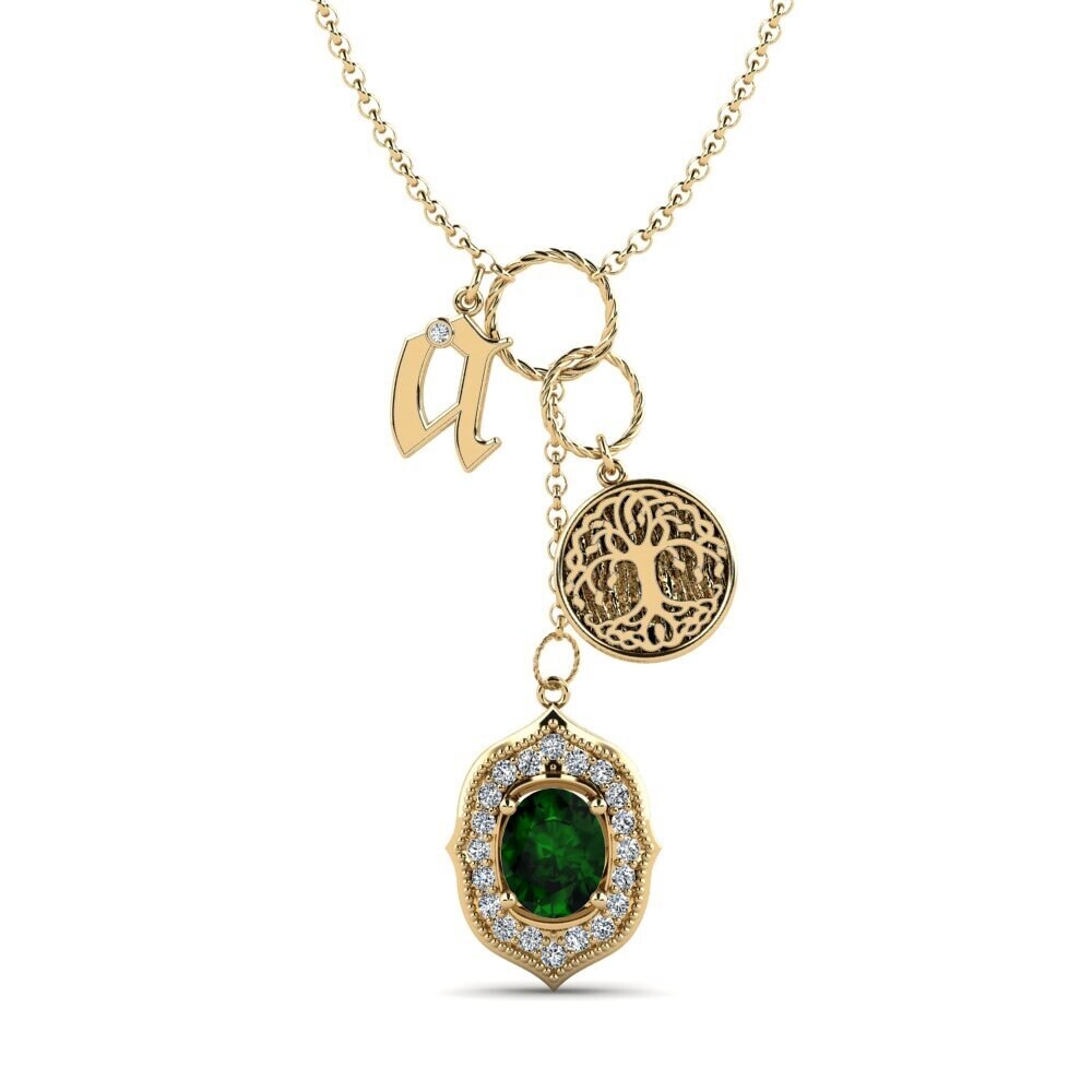 Green Tourmaline Women's Necklace Daylla - A