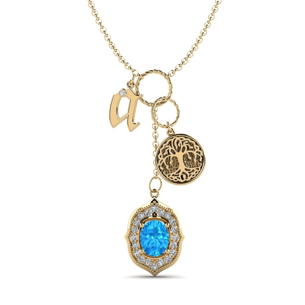 Blue Topaz Women's Necklace Daylla - A