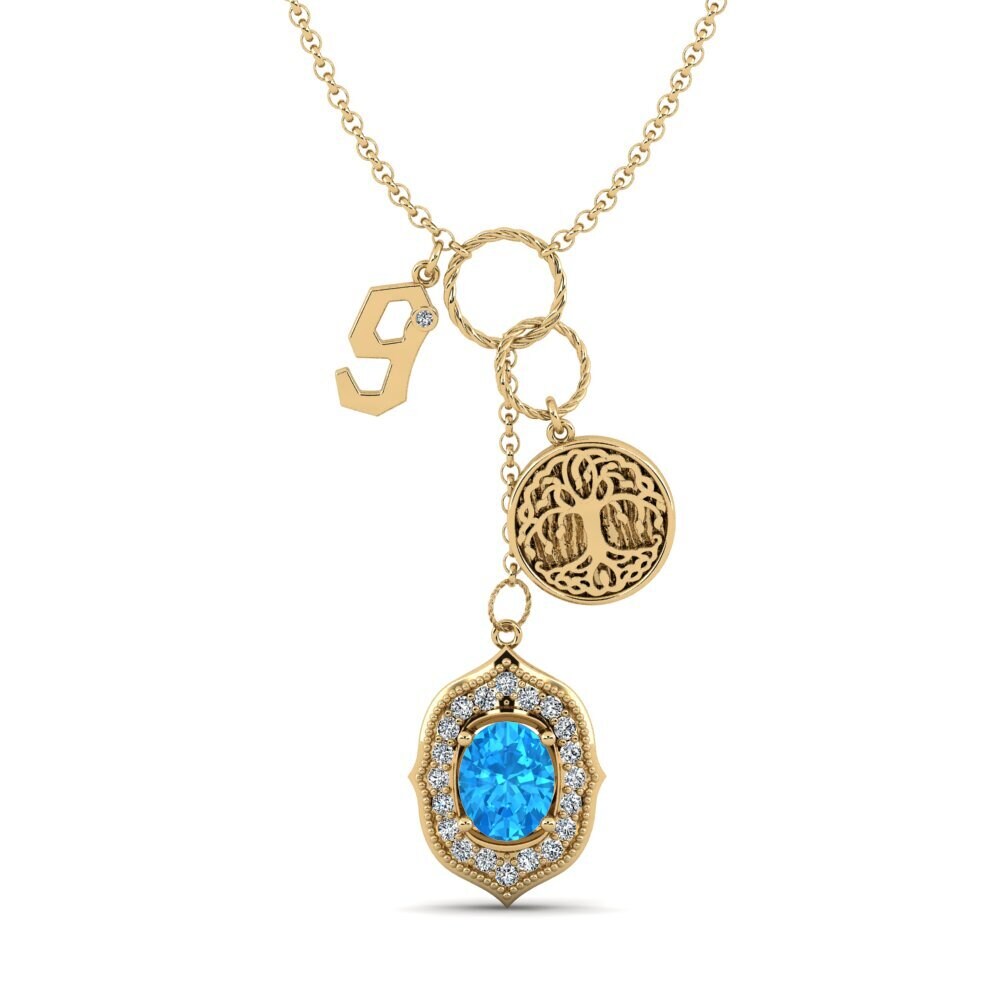 Blue Topaz Women's Necklace Daylla - G