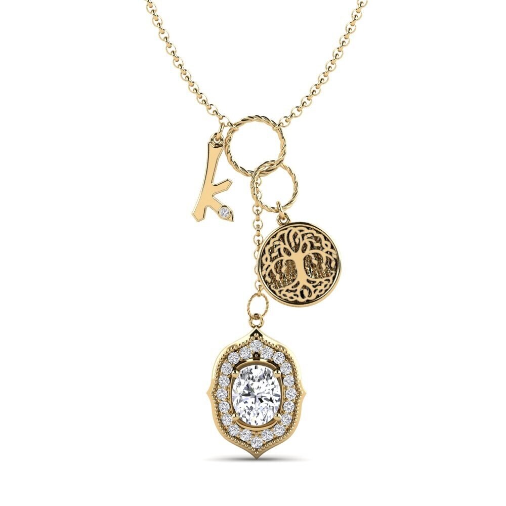 Oval Diamant Damen halskette Daylla - K