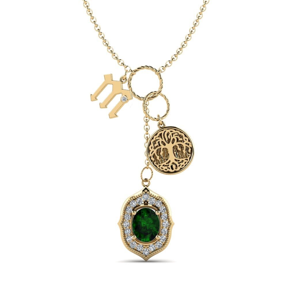 Green Tourmaline Women's Necklace Daylla - M
