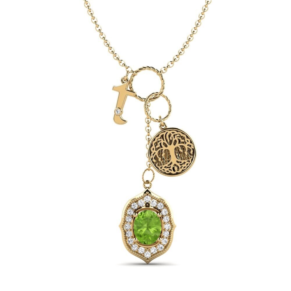 Oval Peridot Damen halskette Daylla - T