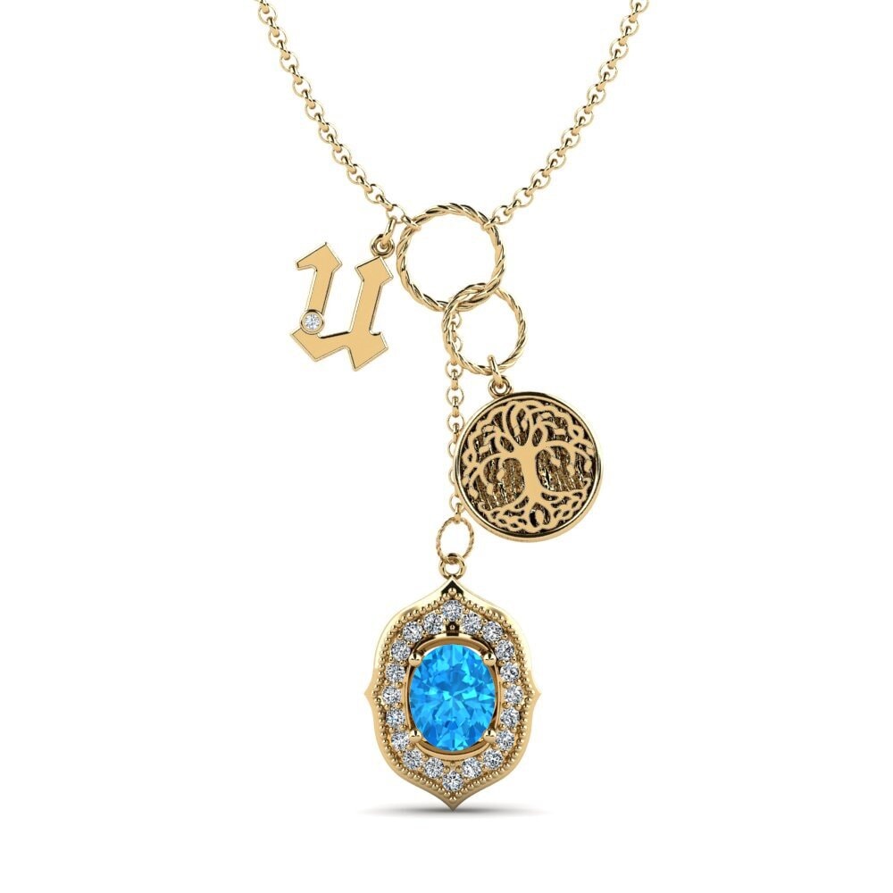 Blue Topaz Women's Necklace Daylla - U