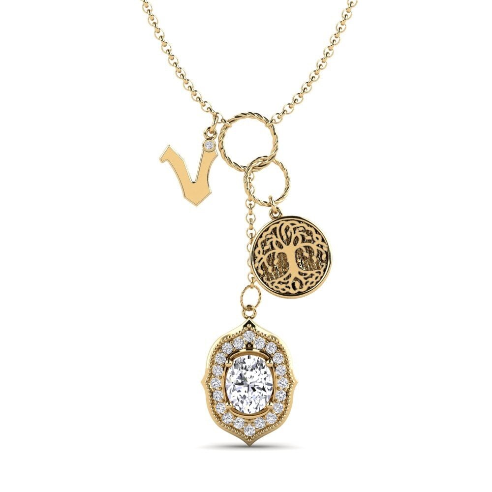 Oval Diamant Damen halskette Daylla - V
