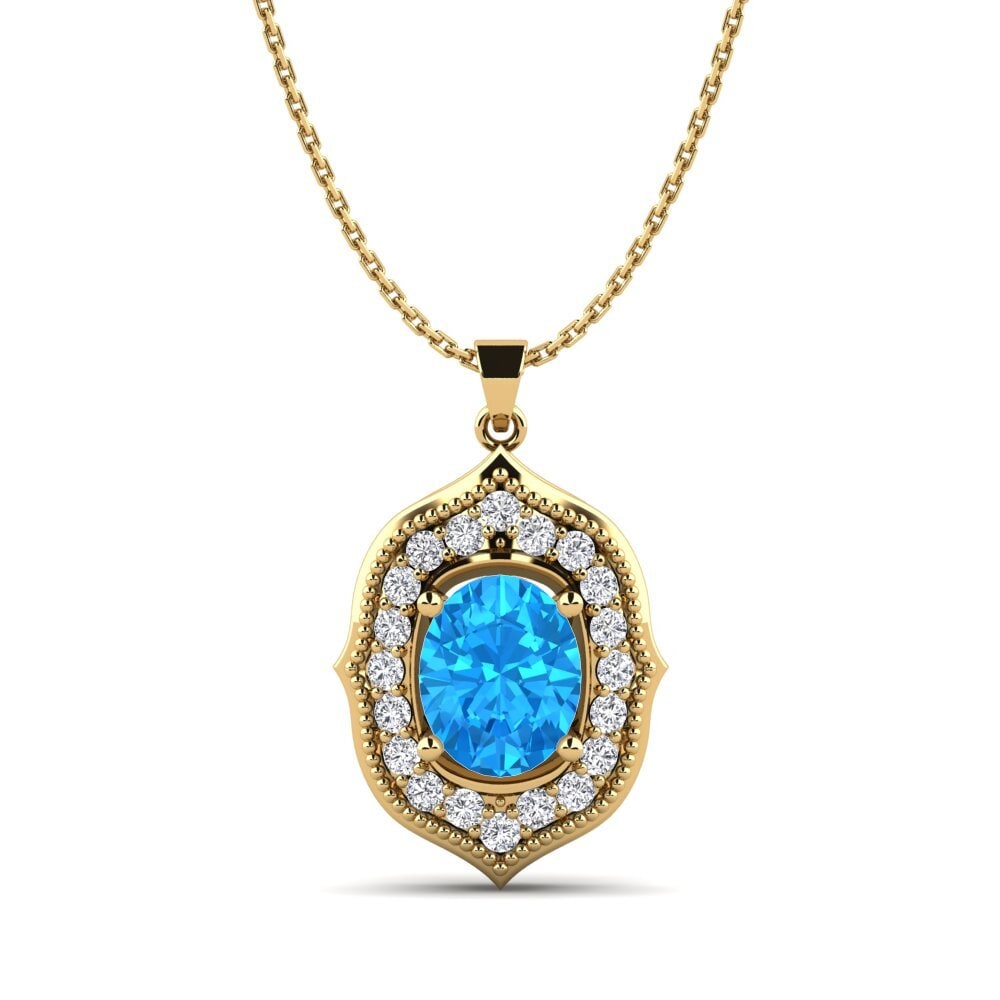 Blue Topaz Women's Pendant Dayys