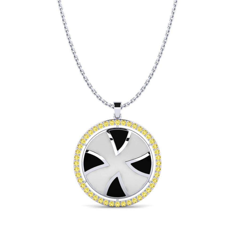 Yellow Sapphire Women's Pendant Debdas