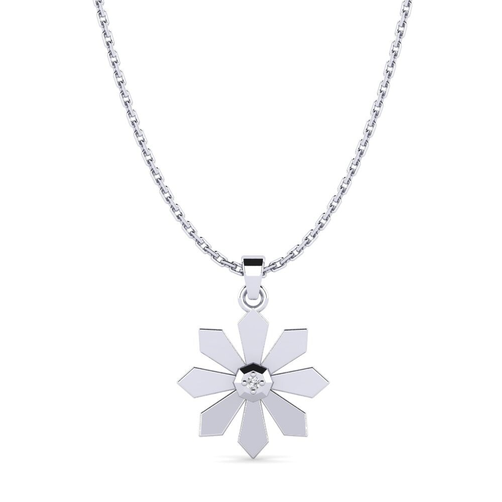 Plata 925 Diamante cultivado en laboratorio Colgante de Mujer Deboires