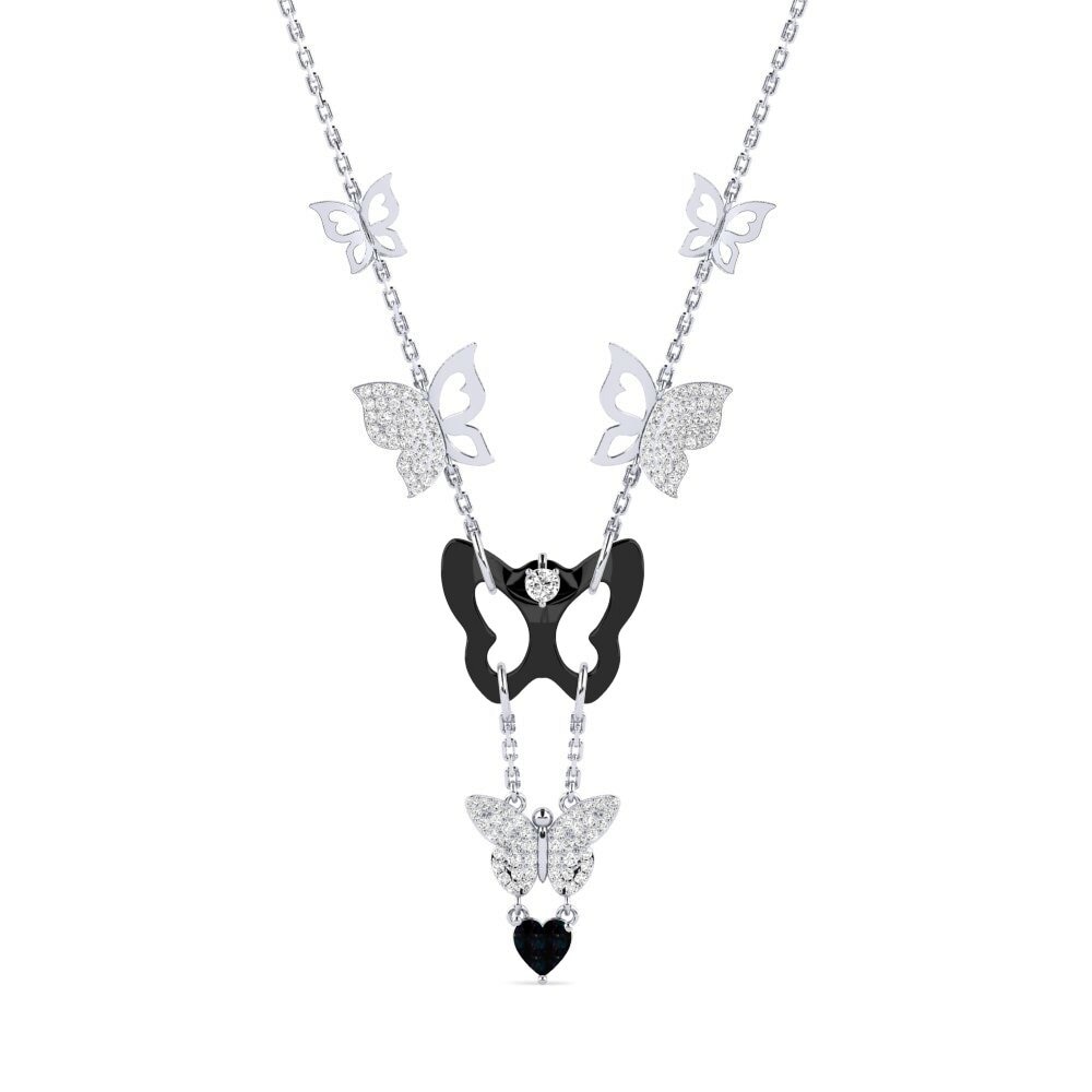 White Silver Black Opal Women's Necklace Debruyn