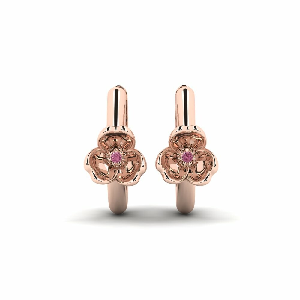 14k Rose Gold Rhodolite Garnet Women's Earring Decade