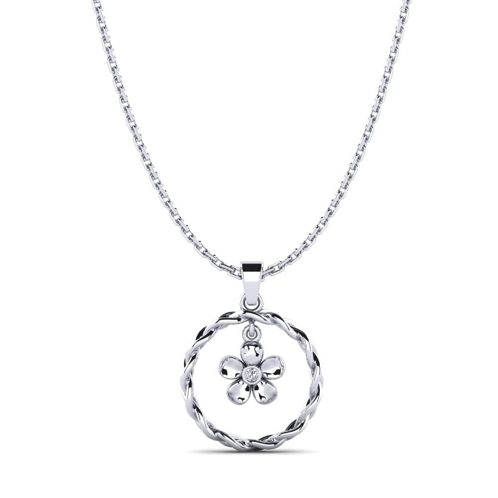 Plata 925 Diamante cultivado en laboratorio Colgante de Mujer Dechausser