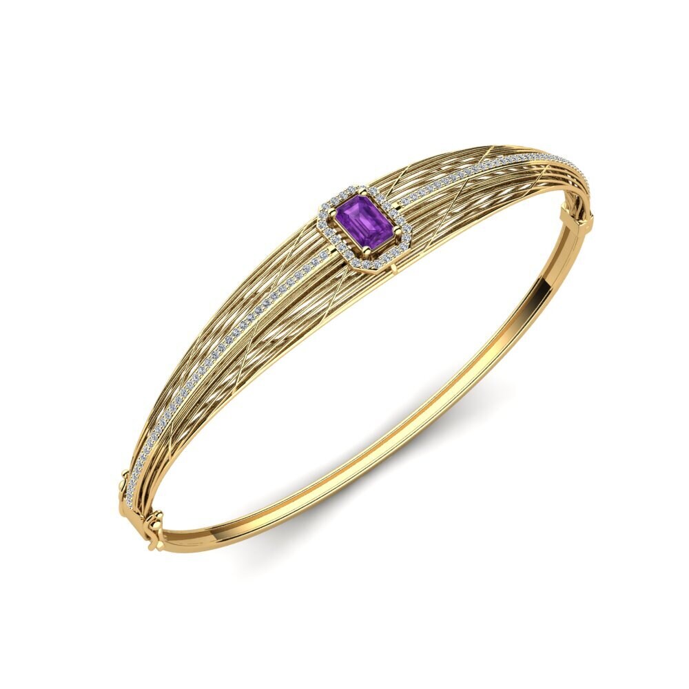 Emerald Cut Amethyst Women's Bangle Dee