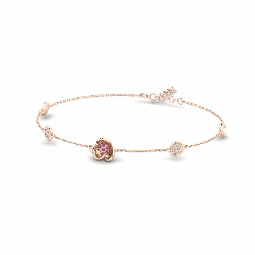 14k Rose Gold Rhodolite Garnet Women's Bracelet Definitively