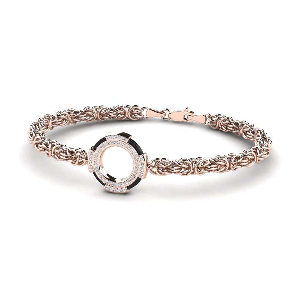14ct Rose Gold Lab Grown Diamond Men's Bracelet Deforge