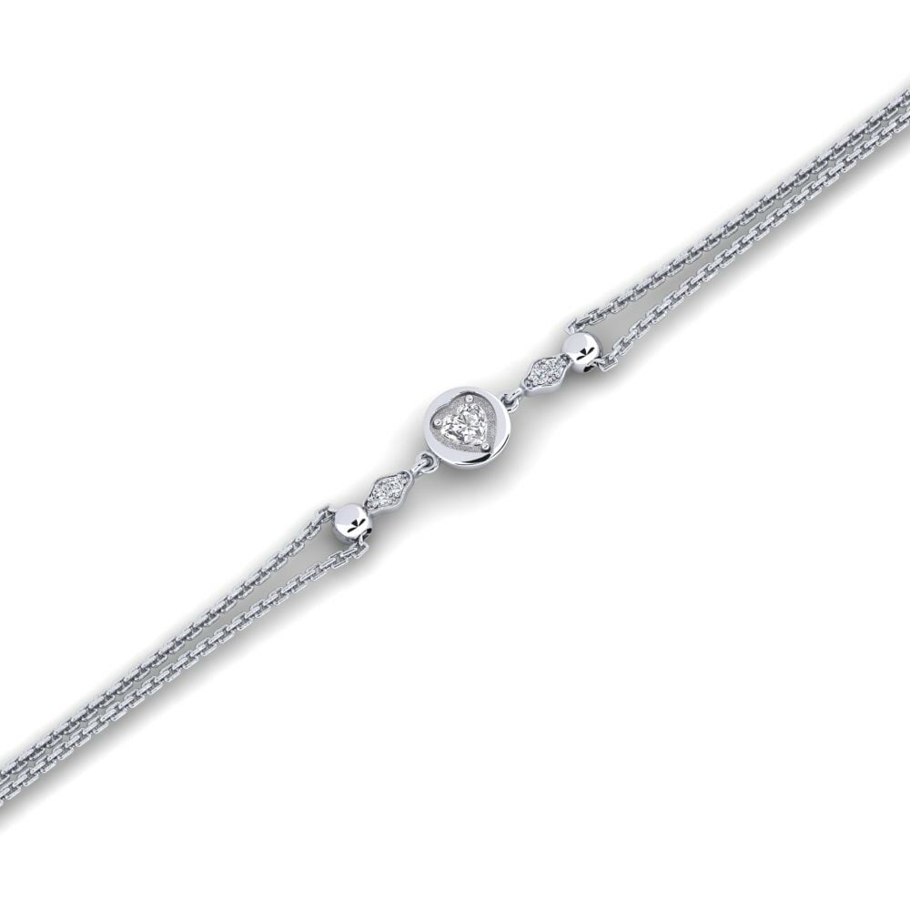 14K White Gold Diamond Bracelet Degencia