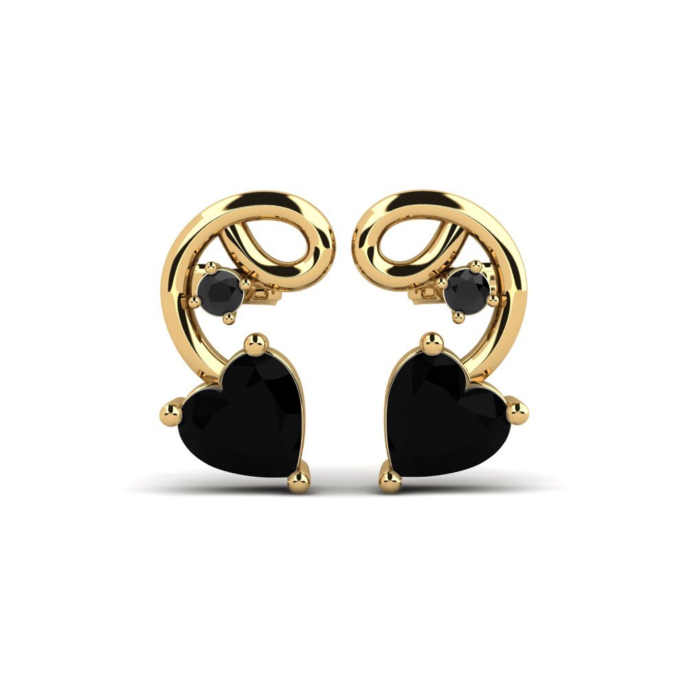 Diamant Noir Boucle d'oreille femme Dehan