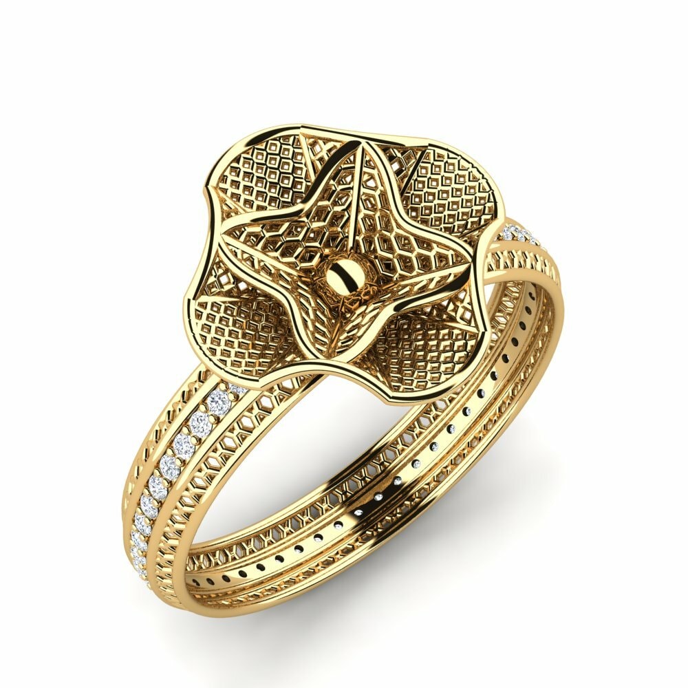 Or Jaune 14k Bague Dejen