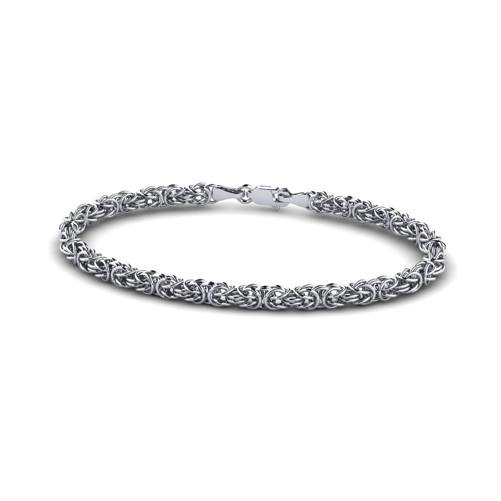 White Silver Men's Bracelet Delation