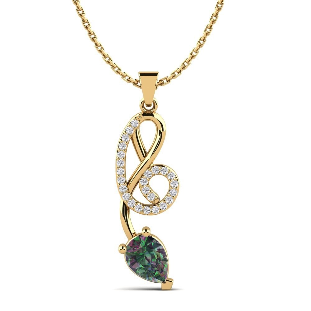 Pear Mystic Topaz Women's Pendant Delicia