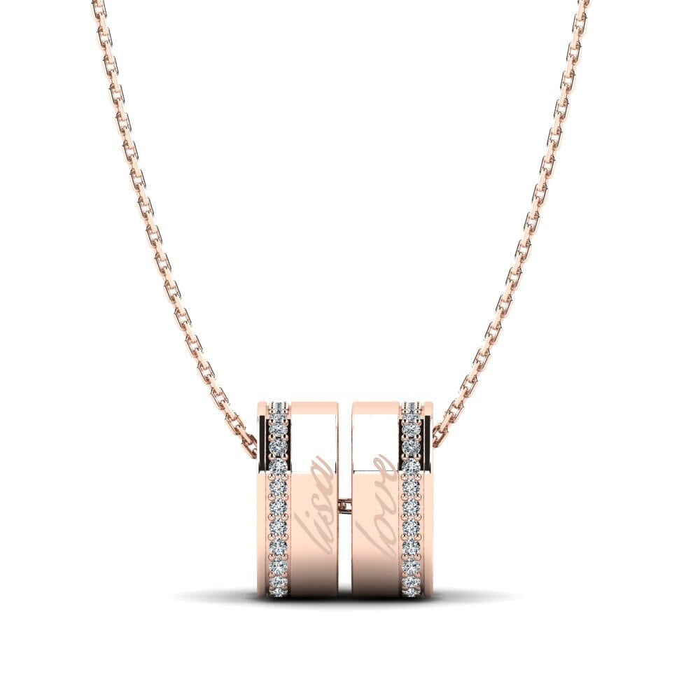 Rotgold 750 Zirkonia Damen anhänger Delisa