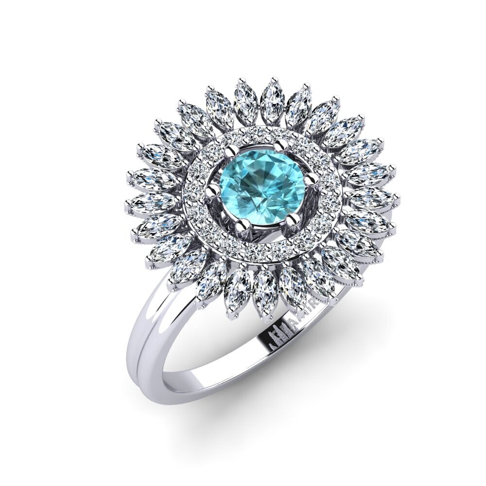 Blue Zircon Ring Delmya