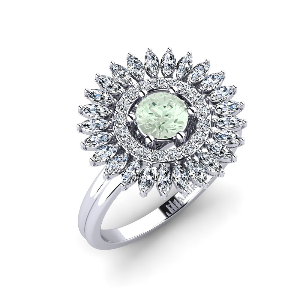 Green Amethyst Ring Delmya