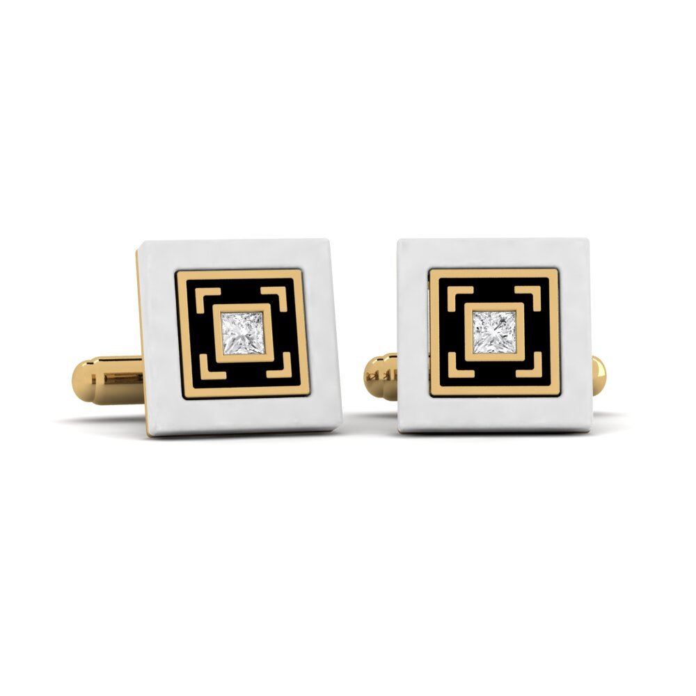 White sapphire Cufflink Deloach