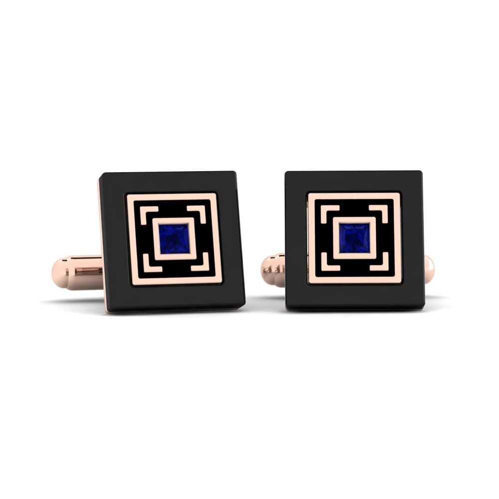 9k Oro Rosa Zafiro Gemelo Deloach