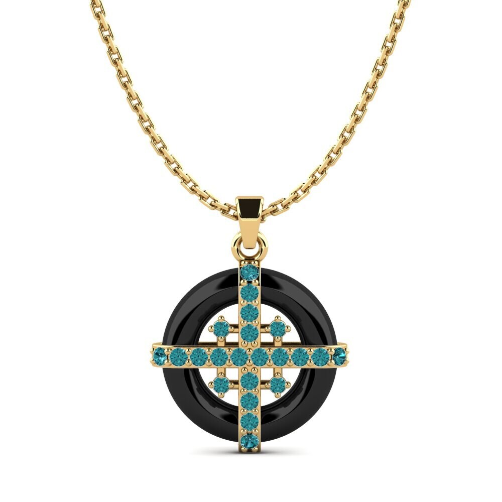 Diamante Azul Colgante de Mujer Deloise