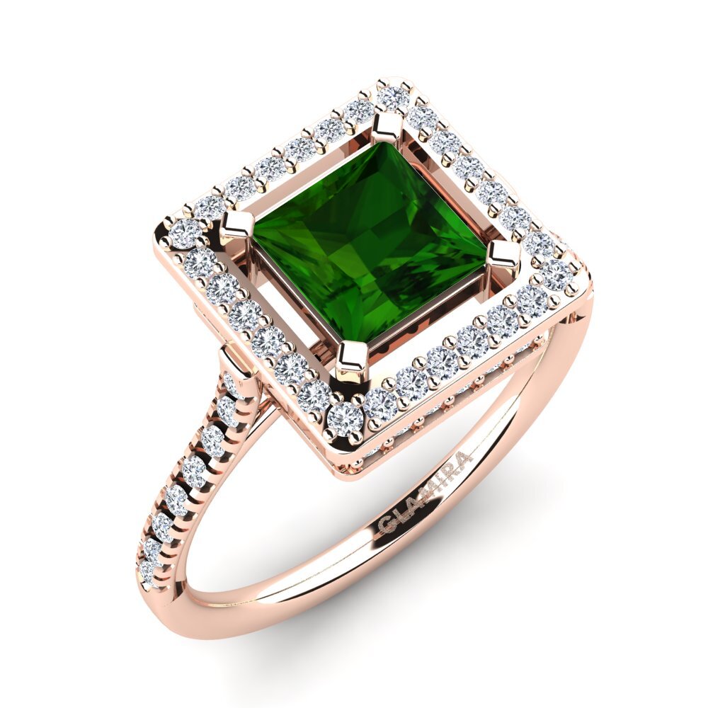 Green Tourmaline Engagement Ring Delonne