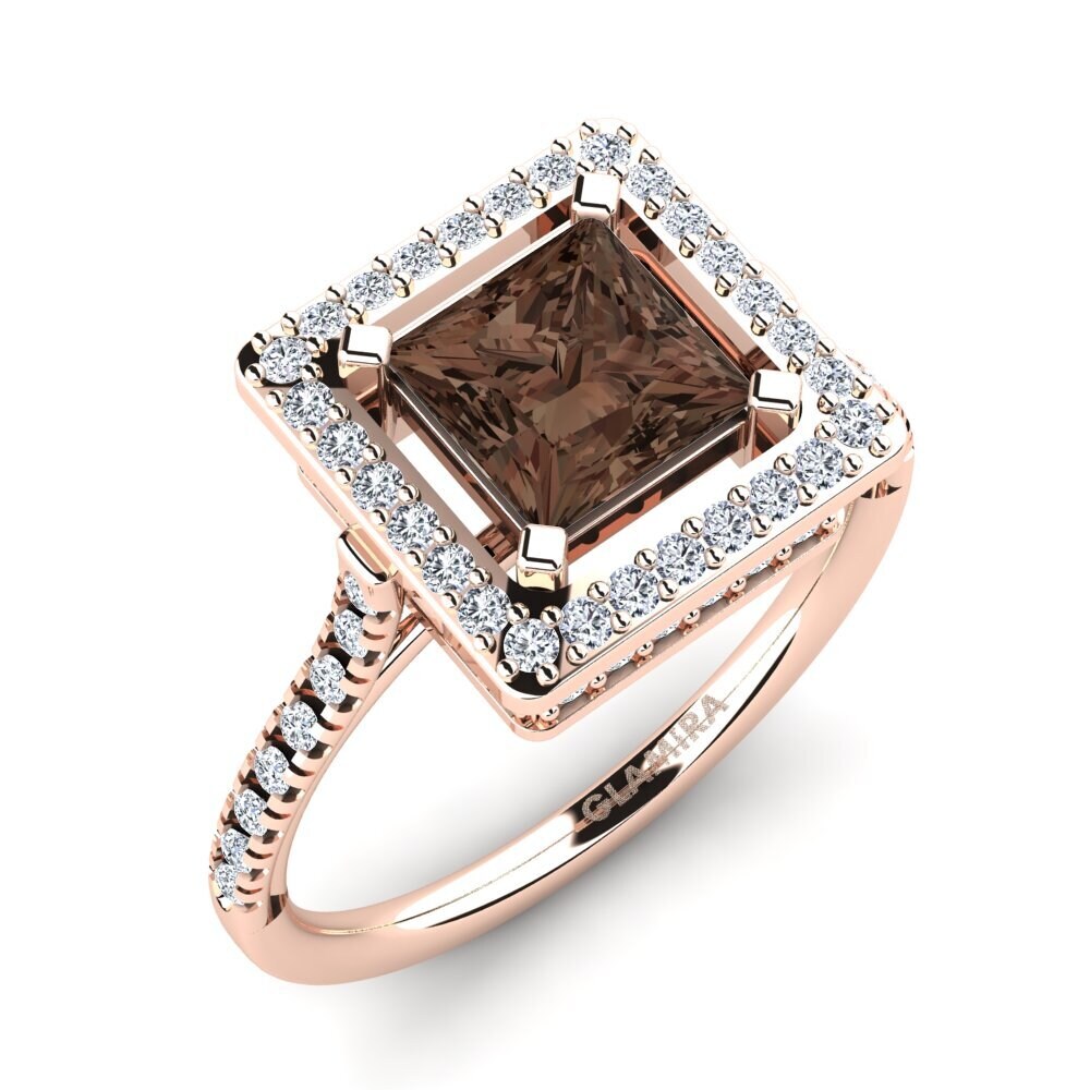 Smoky Quartz Engagement Ring Delonne