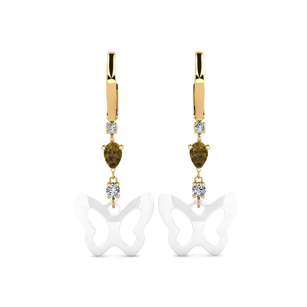 Brown Zircon Women's Earring Demarco