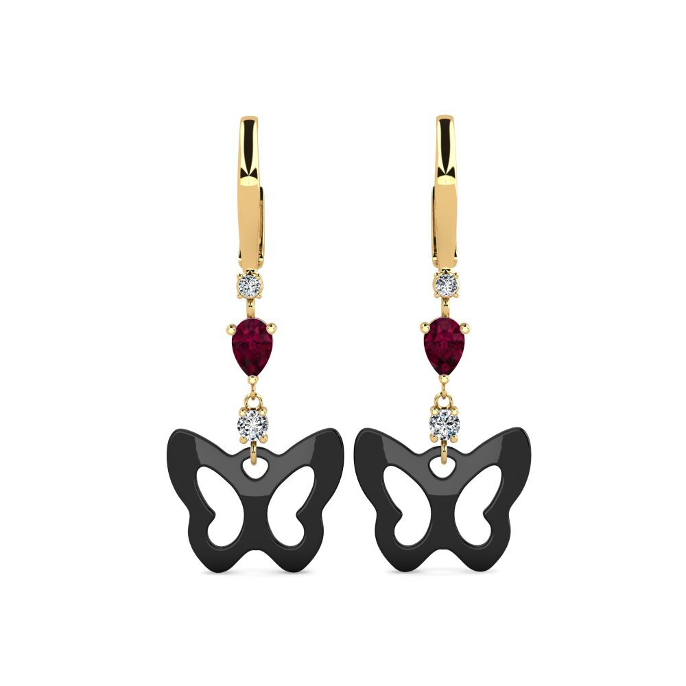 Pear Rhodolite Garnet Women's Earring Demarco