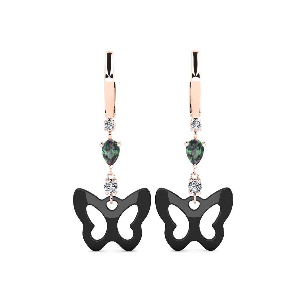 18ct Rose Gold Mystic Topaz Women's Earring Demarco