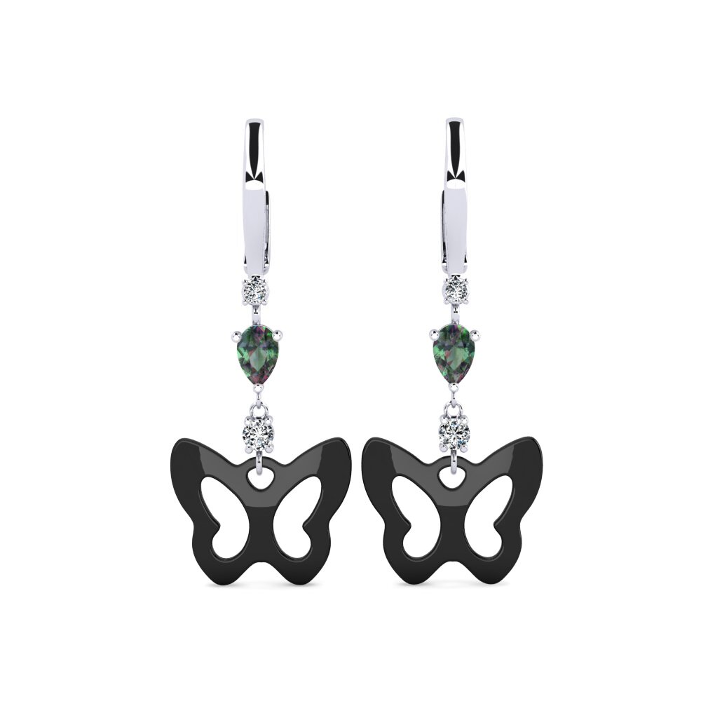 950 Platinum Mystic Topaz Women's Earring Demarco