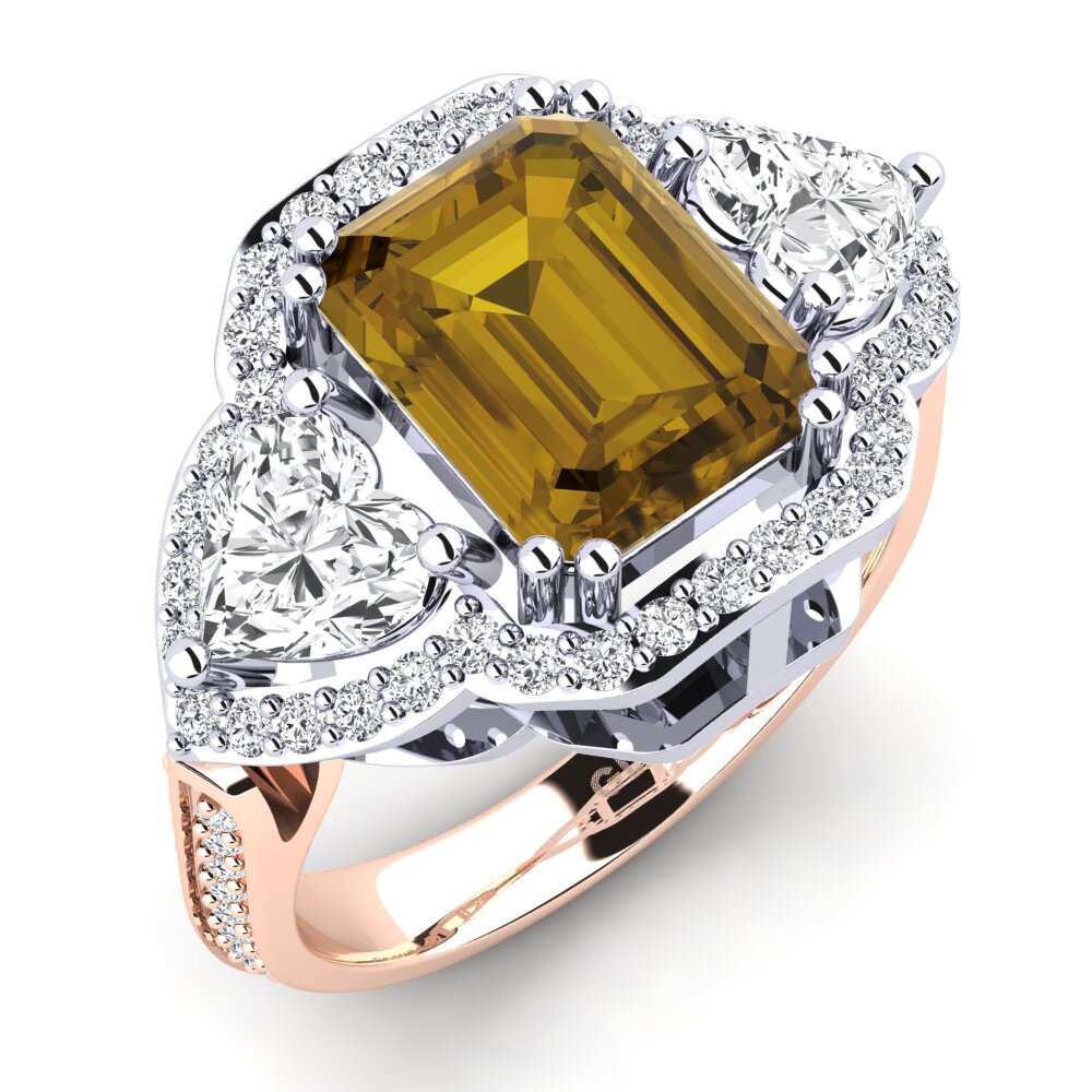 14ct White & Rose Gold Engagement Ring Demaura