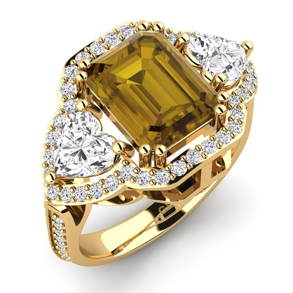 Brown Zircon Engagement Ring Demaura