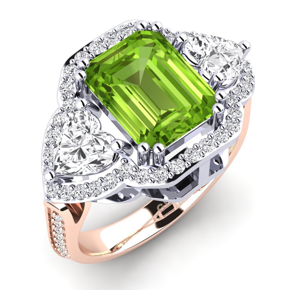 9K White & Rose Gold Engagement Ring Demaura