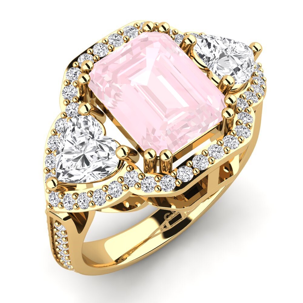 Rose Quartz Engagement Ring Demaura