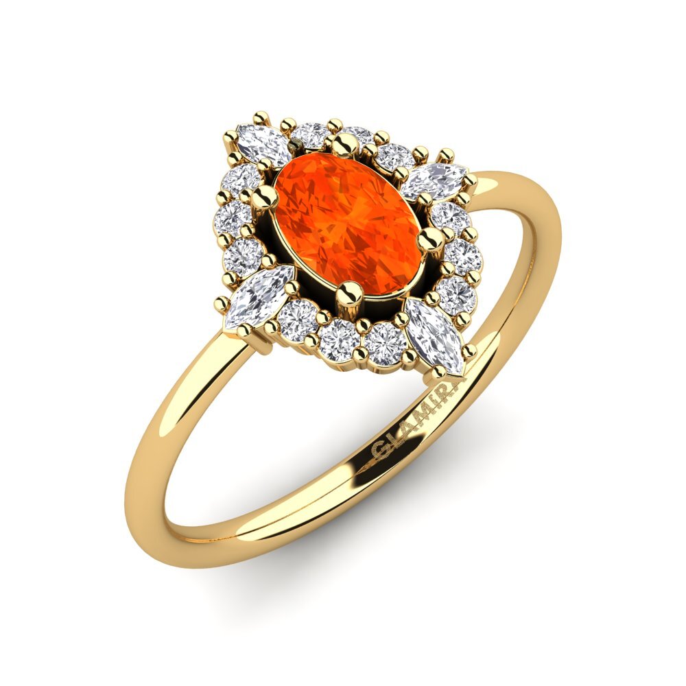 Fire Opal Engagement Ring Demnok